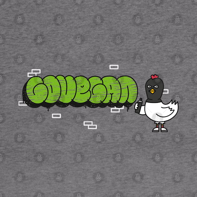 Go Vegan Graffiti Chick by Broccoliparadise